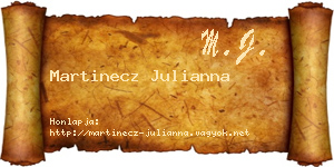Martinecz Julianna névjegykártya
