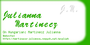 julianna martinecz business card